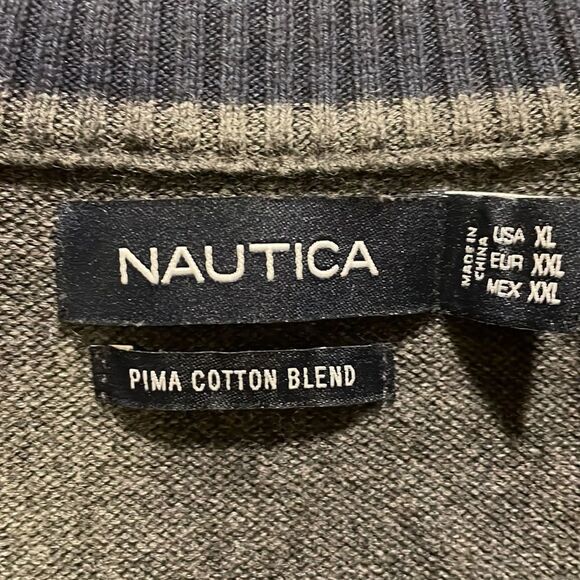 Nautica mens grey pullover sweater - Picture 5 of 7